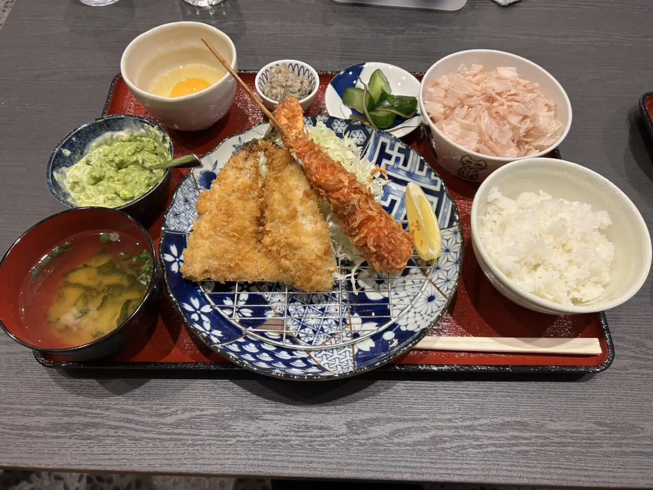 極上アジフライと踊りぶし あした葉
