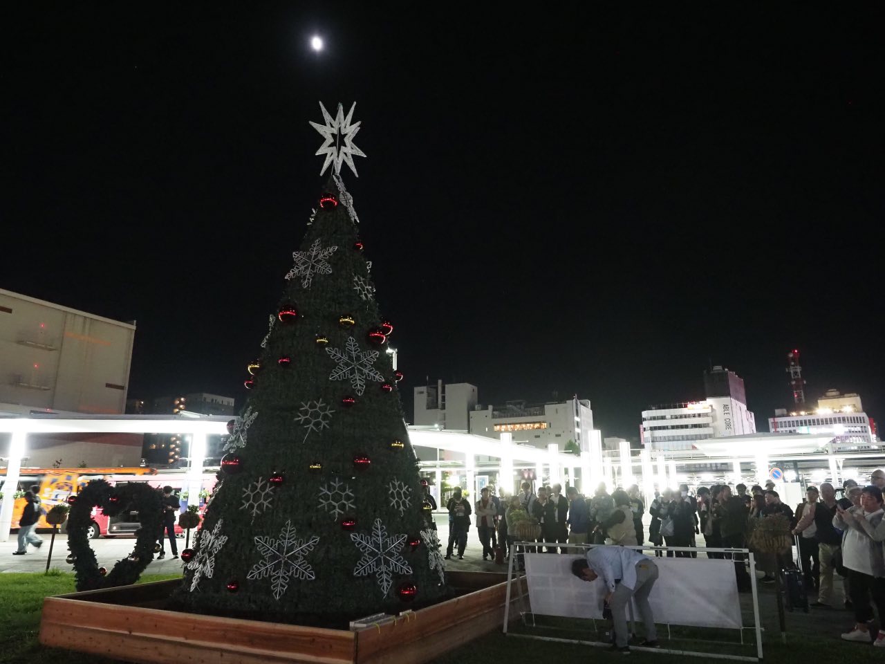 沼津駅北口広場　クリスマスツリーイルミネーション
